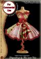Red Floral Colour Fashion Dress on Mannequin for Cu