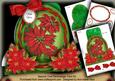 Red Green Poinsettias Special Large Oval Card Mini Kit