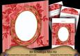Red Hibiscous Special Oval 8in Envelope Mini Kit