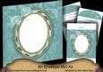 Teal Daisies Special Oval 8in Envelope Mini Kit