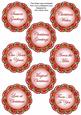 Red Bells Lace Doily Christmas Sentiment Sheet