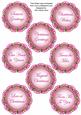 Cerise Candle Lace Doily Christmas Sentiment Sheet