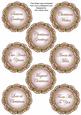 Snowy Village Lace Doily Christmas Sentiment Sheet