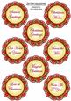 Red Candle Lace Doily Christmas Sentiment Sheet