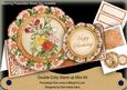 Peach Bouquet2 Floral Double Doily Card Mini Kit