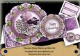 Lilac Bouquet Floral Double Doily Card Mini Kit