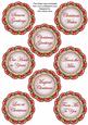 Lovebirds Lace Doily Christmas Sentiment Sheet