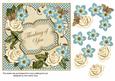 Cream Rose Fmk Thinking of You 7in Fancy Decoupage Topper