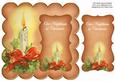 Borange Candle Neighbours at Christmas 8in Scallop Topper