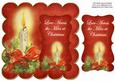 Red Candle Love Across Miles 8in Scallop Topper