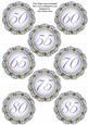 Blue Fmk Dotty Doily Numbers 50 to 85 Topper Sheet