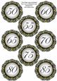 Black Fmk Dotty Doily Numbers 50 to 85 Topper Sheet