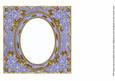 Blue Poinsettia Blue 7in Ribbon Oval Insert Panel