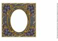 Black Poinsettia Black 7in Ribbon Oval Insert Panel