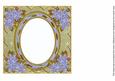 Blue Poinsettia Olive 7in Ribbon Oval Insert Panel