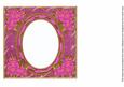 Cerise Poinsettia Cerise 7in Ribbon Oval Insert Panel