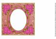 Cerise Poinsettia Pink 7in Ribbon Oval Insert Panel