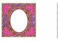 Cerise Poinsettia Purple 7in Ribbon Oval Insert Panel