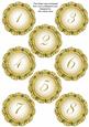 Gold Fmk Dotty Doily Numbers 1 to 8 Topper Sheet