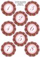Hot Pink Fmk Dotty Doily Numbers 1 to 8 Topper Sheet