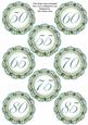 Dteal Fmk Dotty Doily Numbers 50 to 85 Topper Sheet