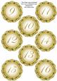 Gold Fmk Dotty Doily Numbers 9 to 16 Topper Sheet