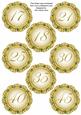 Gold Fmk Dotty Doily Numbers 17 to 45 Topper Sheet