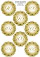 Gold Fmk Dotty Doily Numbers 90 to 105 Topper Sheet