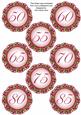Hot Pink Fmk Dotty Doily Numbers 50 to 85 Topper Sheet