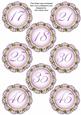 Lilac Fmk Dotty Doily Numbers 17 to 45 Topper Sheet