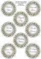 Silver Magnolia Doily Wedding Mix Sentiment Sheet