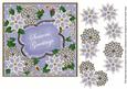 Blue Poinsettia Seasons Greetings 7in Fancy Modern Topper