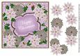 Lilac Poinsettia Happy Christmas 7in Fancy Modern Topper