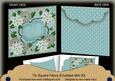 Dusky Teal Poinsettia Christmas 7in Fancy Envelope Mini Kit