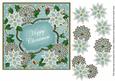 Dteal Poinsettia Happy Christmas 7in Fancy Modern Topper