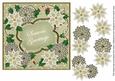 Olive Poinsettia Seasons Greetings 7in Fancy Modern Topper