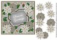 Silver Poinsettia Seasons Greetings 7in Fancy Modern Topper