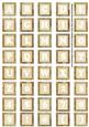 Cream Mix Metallic Fleur Alphabet Tile Embellishment Sheet