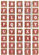 Dred Mix Metallic Fleur Alphabet Tile Embellishment Sheet