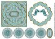 Dteal Flake Seasons Greetings 3D Rosette Decoupage Topper