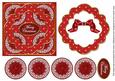 Red Flake Merry Christmas 3D Rosette Decoupage Topper
