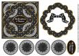 Black Flake Grandparents 3D Rosette Decoupage Topper