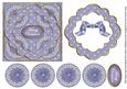Blue Flake Merry Christmas 3D Rosette Decoupage Topper