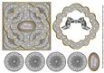 Silver Flake Merry Christmas 3D Rosette Decoupage Topper
