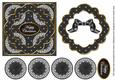 Black Flake Happy Christmas 3D Rosette Decoupage Topper