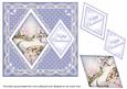 Blue Snowscene Happy Christmas 7in Double Diamond Topper