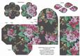 Black Col Blossom Rolled Rose 3in Favour/gift Box N' Card
