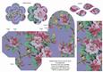Blue Col Blossom Rolled Rose 3in Favour/gift Box N' Card