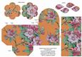 Orange Col Blossom Rolled Rose 3in Favour/gift Box N' Card