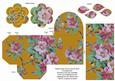 Gold Col Blossom Rolled Rose 3in Favour/gift Box N' Card